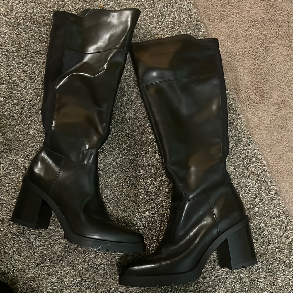 Size 8.5 Faux Knee High Boots